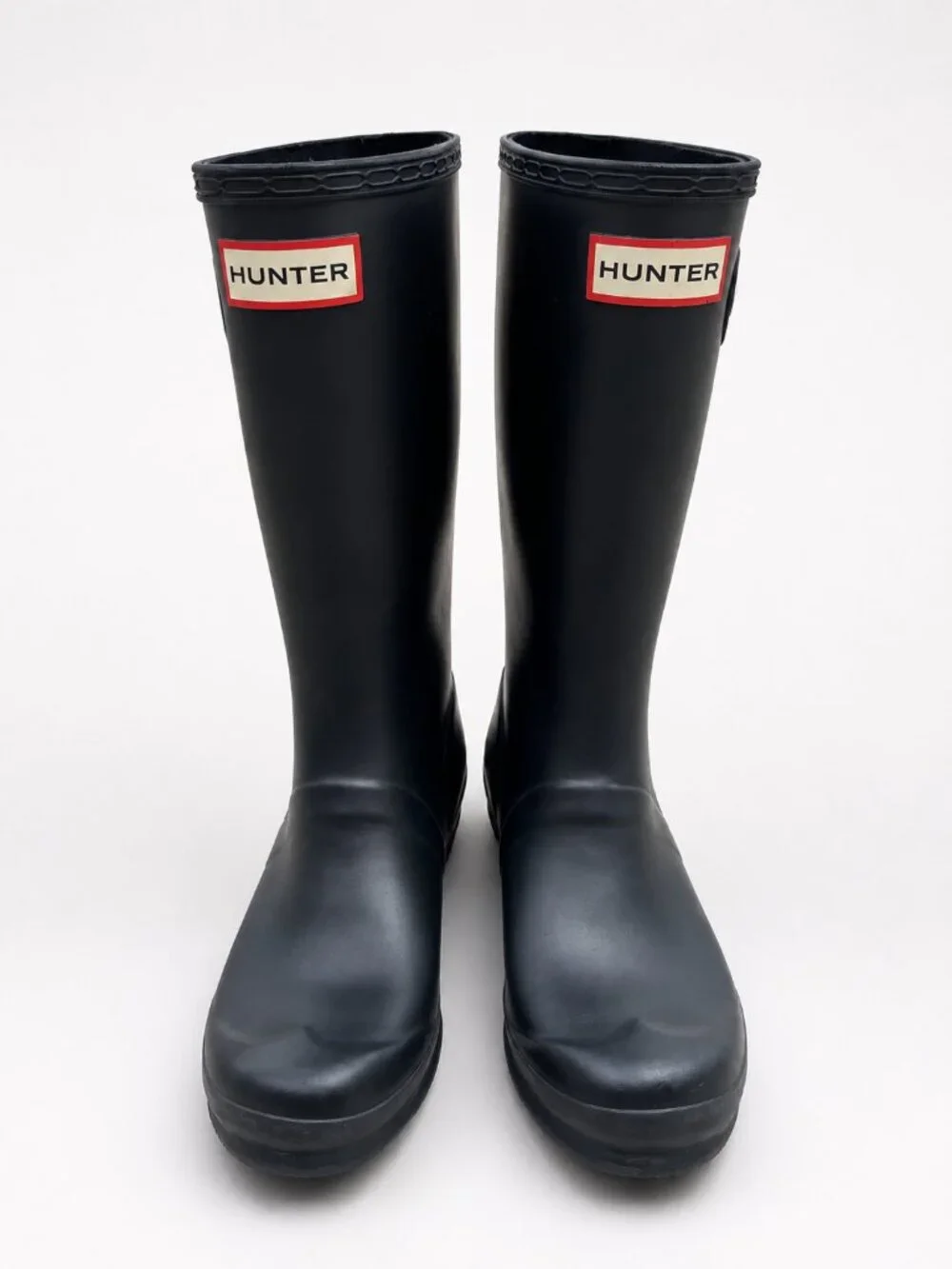 Hunter Rain Boots Tall Youth Size 4 Black Waterproof UNISEX